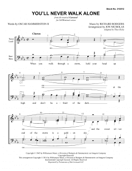 page one of You'll Never Walk Alone (from Carousel) (arr. Jon Nicholas) (SATB Choir)
