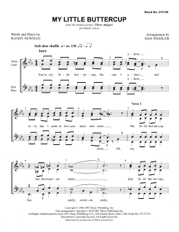 page one of My Little Buttercup (arr. Dan Wessler) (SSA Choir)