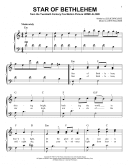 page one of Star Of Bethlehem (from Home Alone) (Easy Piano)