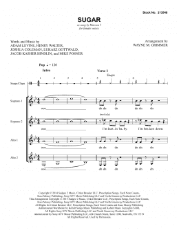 page one of Sugar (arr. Wayne Grimmer) (SSAA Choir)