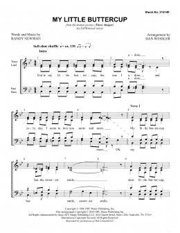 page one of My Little Buttercup (arr. Dan Wessler) (SATB Choir)