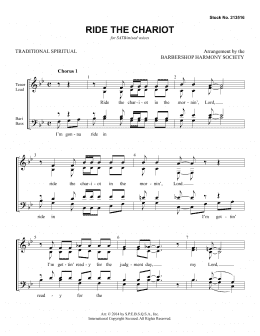page one of Ride The Chariot (arr. Barbershop Harmony Society) (SATB Choir)