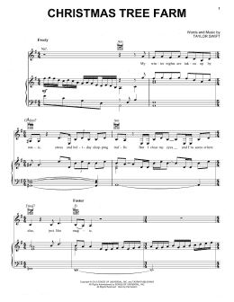 page one of Christmas Tree Farm (Piano, Vocal & Guitar Chords (Right-Hand Melody))