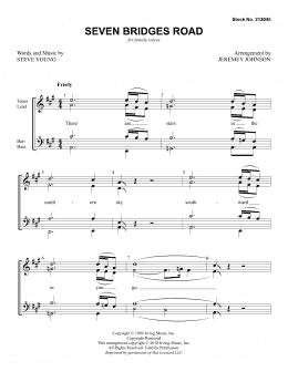 page one of Seven Bridges Road (arr. Jeremey Johnson) (SSA Choir)