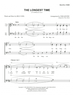 page one of The Longest Time (arr. Tom Gentry) (SATB Choir)