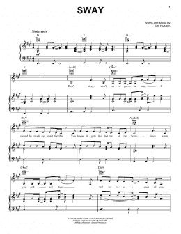 page one of Sway (Piano, Vocal & Guitar Chords (Right-Hand Melody))