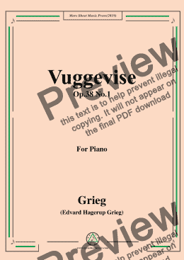 page one of Grieg-Vuggevise Op.38 No.1