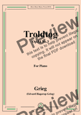page one of Grieg-Troldtog Op.54 No.3