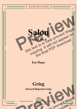 page one of Grieg-Salon Op.65 No.4