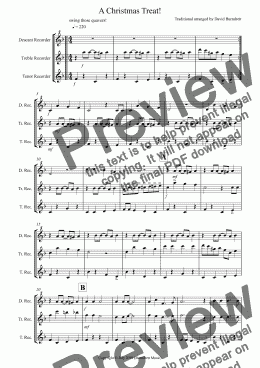 page one of A Christmas Treat! for Recorder Trio