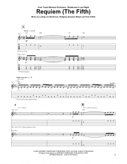 page one of Requiem (The Fifth) (Guitar Tab)