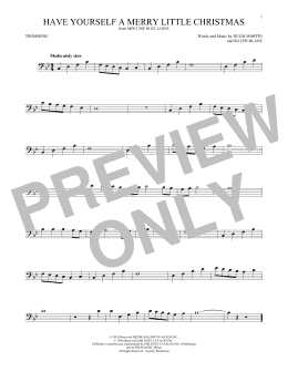 page one of Have Yourself A Merry Little Christmas (Trombone Solo)