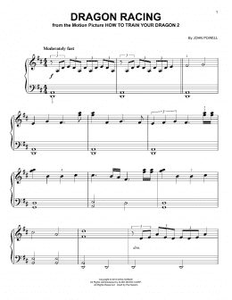 page one of Dragon Racing (from How to Train Your Dragon 2) (Easy Piano)
