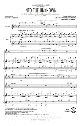 page one of Into The Unknown (from Disney's Frozen 2) (arr. Roger Emerson) (SAB Choir)