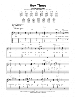 page one of Hey There (from The Pajama Game) (Easy Guitar Tab)