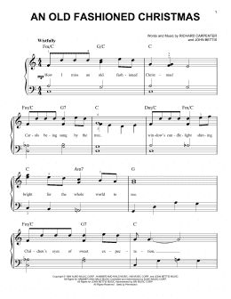 page one of An Old Fashioned Christmas (Easy Piano)