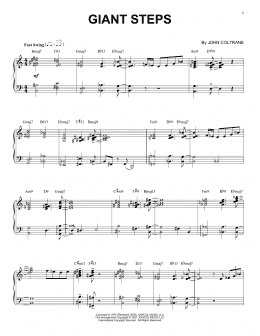 page one of Giant Steps (Piano Solo)