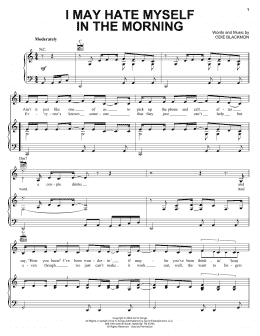 page one of I May Hate Myself In The Morning (Piano, Vocal & Guitar Chords (Right-Hand Melody))