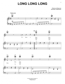 page one of Long Long Long (Piano, Vocal & Guitar Chords (Right-Hand Melody))