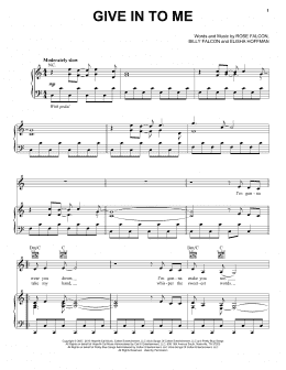 page one of Give In To Me (from Country Strong) (Piano, Vocal & Guitar Chords (Right-Hand Melody))