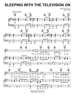 page one of Sleeping With The Television On (Piano, Vocal & Guitar Chords (Right-Hand Melody))