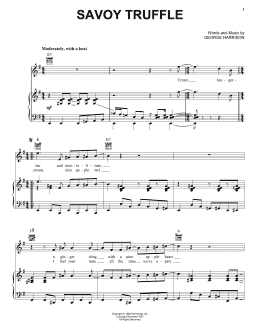 page one of Savoy Truffle (Piano, Vocal & Guitar Chords (Right-Hand Melody))