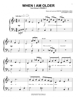 page one of When I Am Older (from Disney's Frozen 2) (Big Note Piano)
