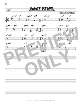 page one of Giant Steps (Real Book – Melody & Chords – C Instruments)