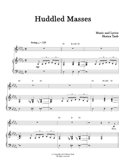 page one of Huddled Masses (Piano & Vocal)