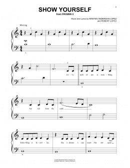 page one of Show Yourself (from Disney's Frozen 2) (Beginning Piano Solo)