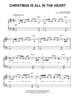 page one of Christmas Is All In The Heart (Easy Piano)