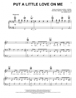 page one of Put A Little Love On Me (Piano, Vocal & Guitar Chords (Right-Hand Melody))