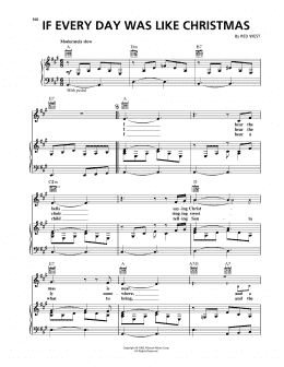 page one of If Every Day Was Like Christmas (Piano, Vocal & Guitar Chords (Right-Hand Melody))