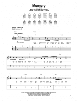 page one of Memory (from Cats) (Easy Guitar Tab)