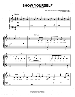 page one of Show Yourself (from Disney's Frozen 2) (Big Note Piano)