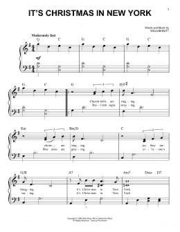 page one of It's Christmas In New York (Easy Piano)