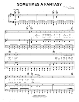 page one of Sometimes A Fantasy (Piano, Vocal & Guitar Chords (Right-Hand Melody))