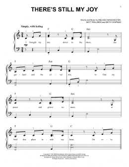 page one of There's Still My Joy (Easy Piano)