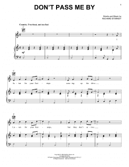 page one of Don't Pass Me By (Piano, Vocal & Guitar Chords (Right-Hand Melody))