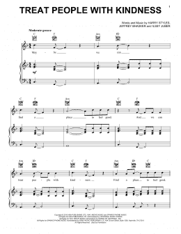 page one of Treat People With Kindness (Piano, Vocal & Guitar Chords (Right-Hand Melody))