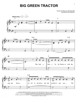 page one of Big Green Tractor (Easy Piano)