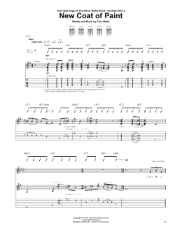 page one of New Coat Of Paint (Guitar Tab)