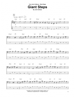 page one of Giant Steps (Bass Guitar Tab)