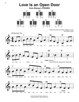 page one of Love Is An Open Door (from Frozen) (Super Easy Piano)