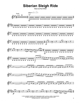 page one of Siberian Sleigh Ride (Violin Solo)