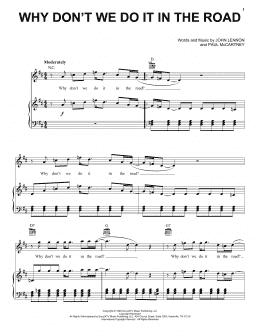 page one of Why Don't We Do It In The Road (Piano, Vocal & Guitar Chords (Right-Hand Melody))