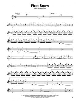 page one of First Snow (Violin Solo)