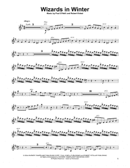 page one of Wizards In Winter (Violin Solo)