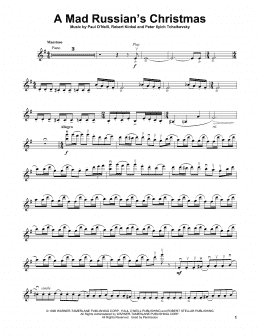 page one of A Mad Russian's Christmas (Violin Solo)