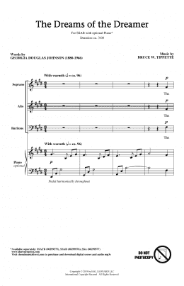 page one of The Dreams Of The Dreamer (SSAB Choir)